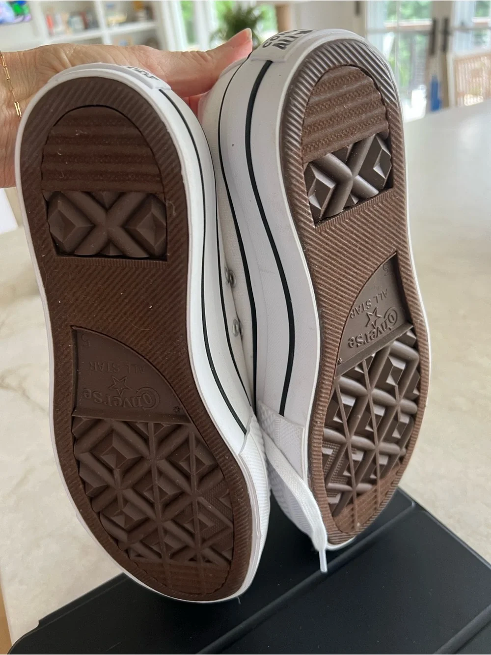 New white converse sneakers